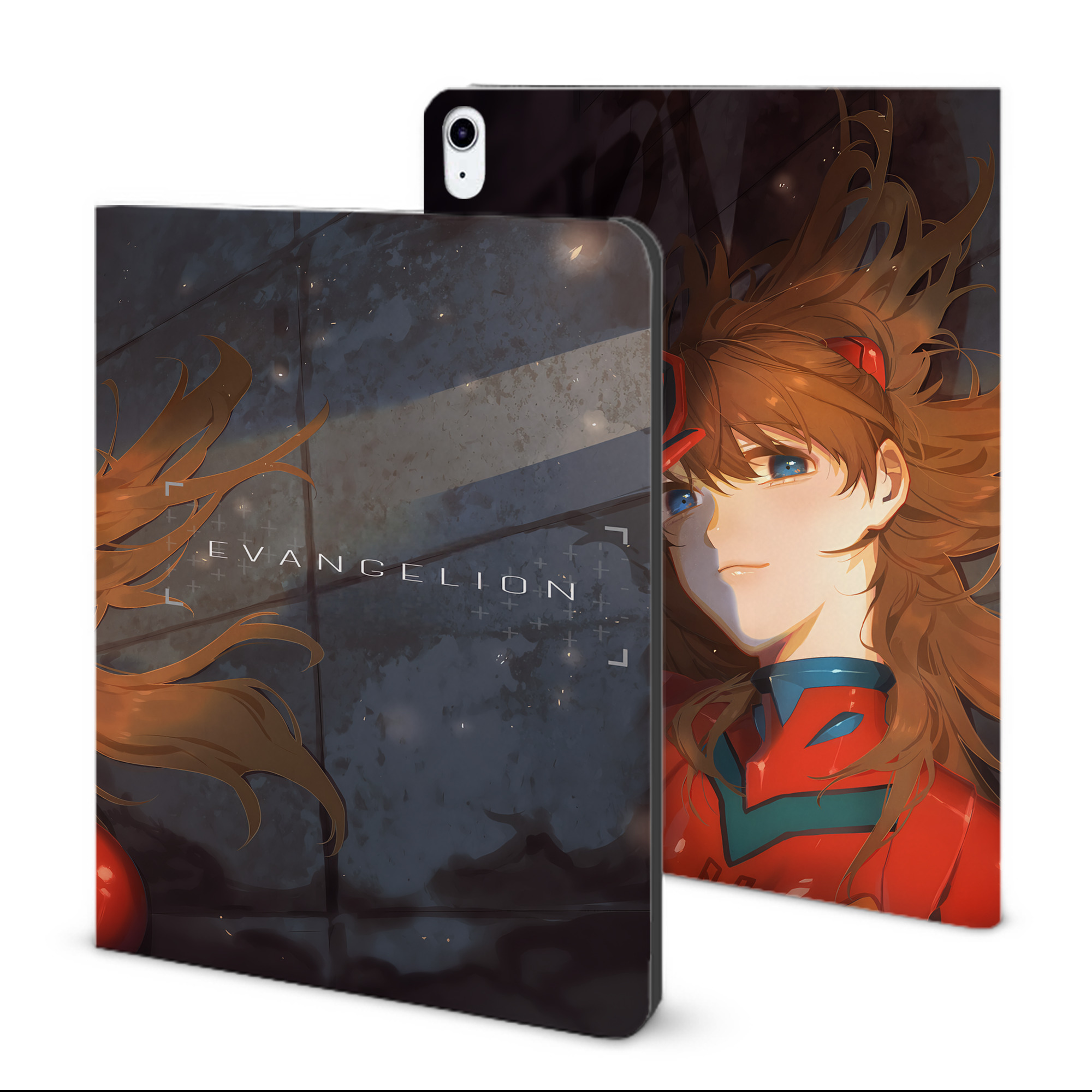（画像用） EVA 新世紀エヴァンゲリオン IPad ケース ブック型 PUレザー TPU 耐衝撃 軽量 薄型 ペン収納なし 全面保護 IPad 各モデル対応